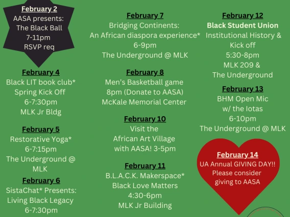 African American BHM Month 2025 Events Calendar 