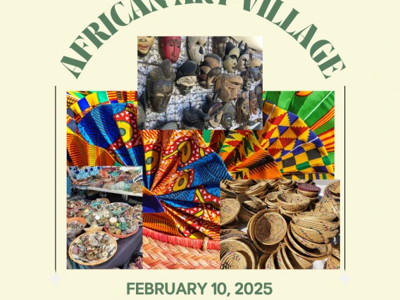 african art village visit flyer