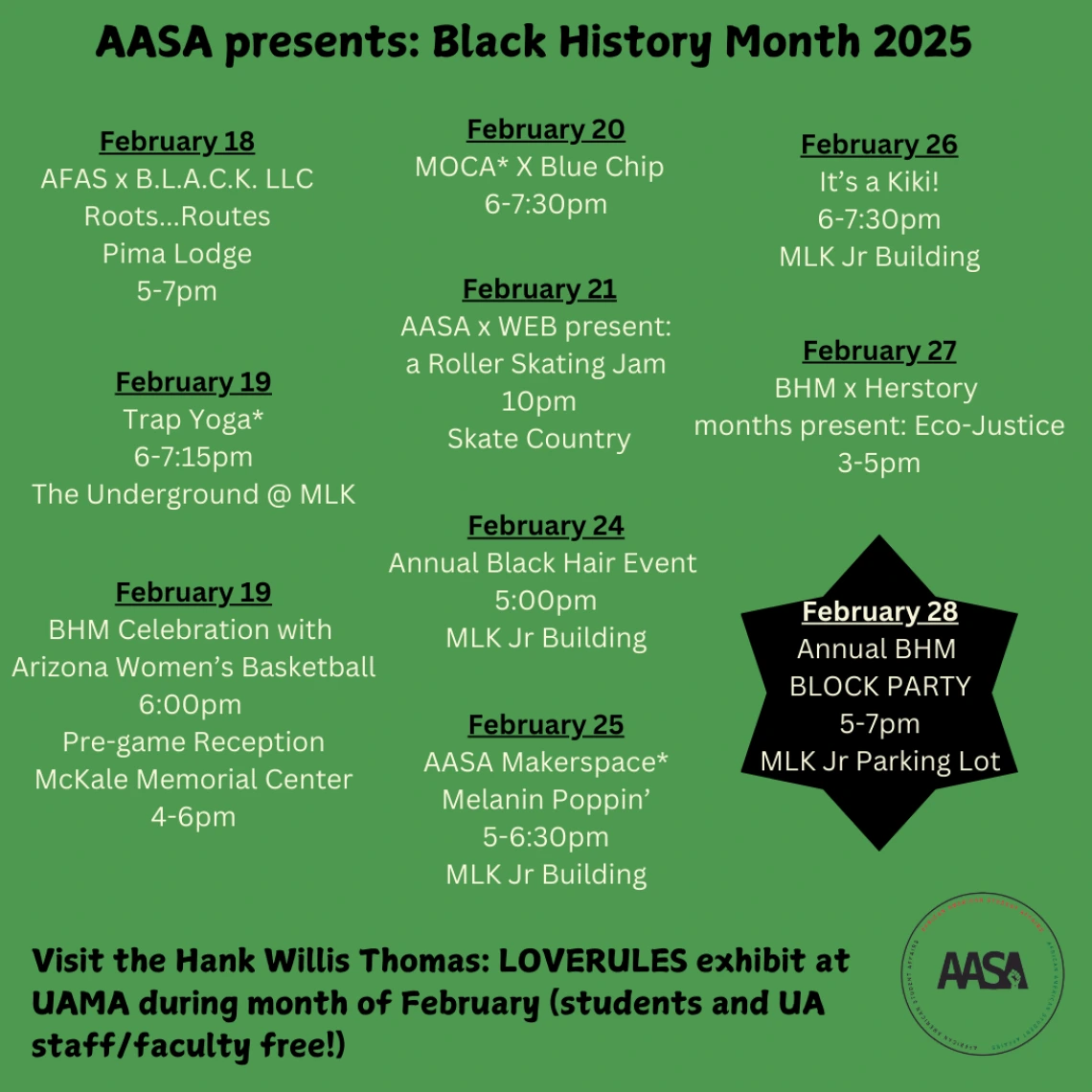 African American BHM Events Calendar 2025 