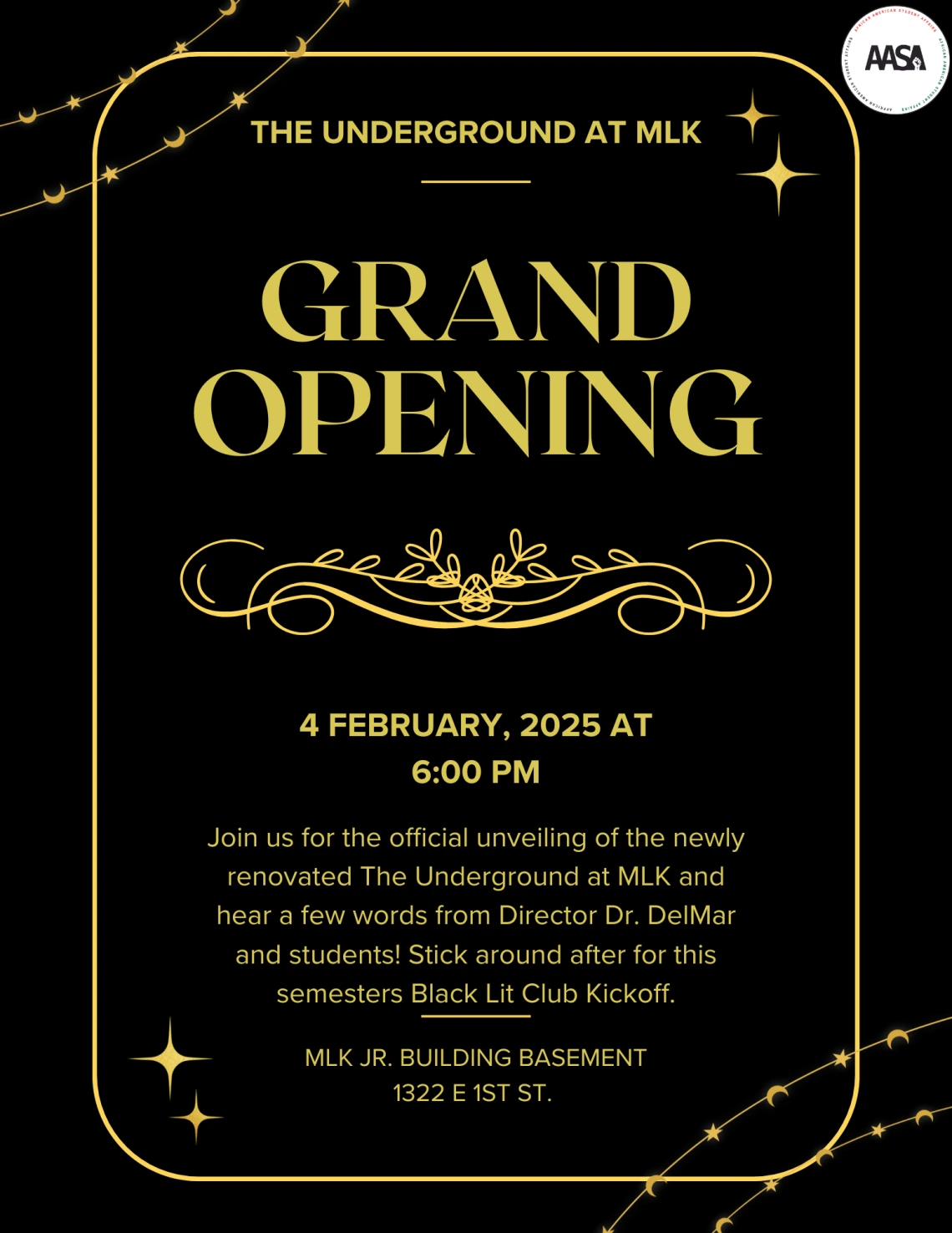 grand opening of the underground flyer