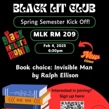 Black Lit Club flyer MLK Rm 209 