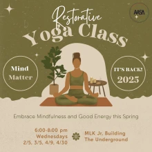 Restorative Yoga Class spring semester